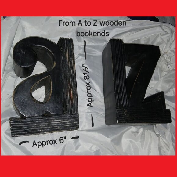 Unknown Other - A to Z Wooden Bookends